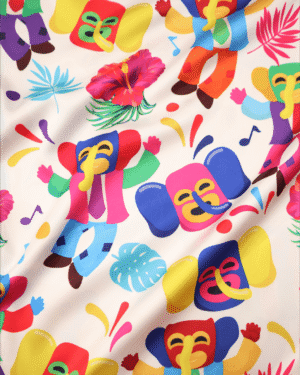 Satín Estampado de Carnaval - 0054