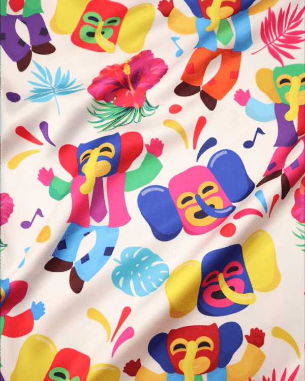 Satín Estampado de Carnaval - 0054